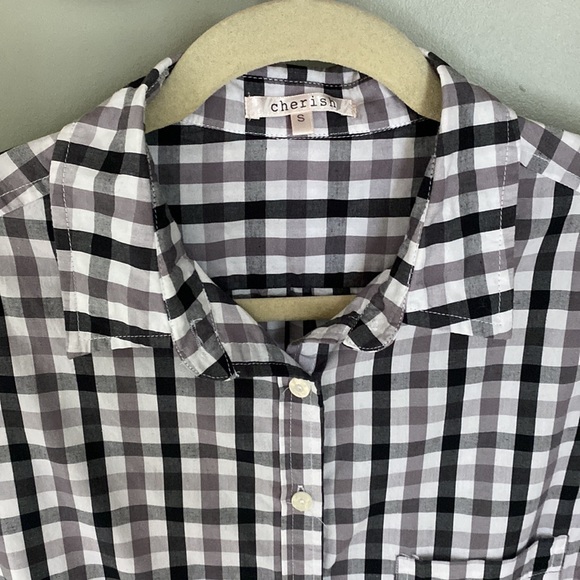 Cherish Plaid Button Up Shirt XS - Picture 2 of 6